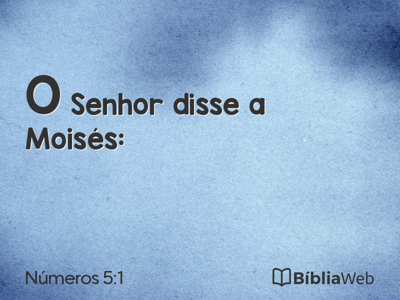 Números 5:1 em imagem para compartilhar
