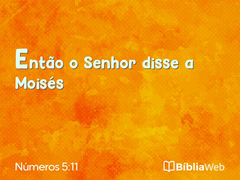 Números 5:11 em imagem para compartilhar