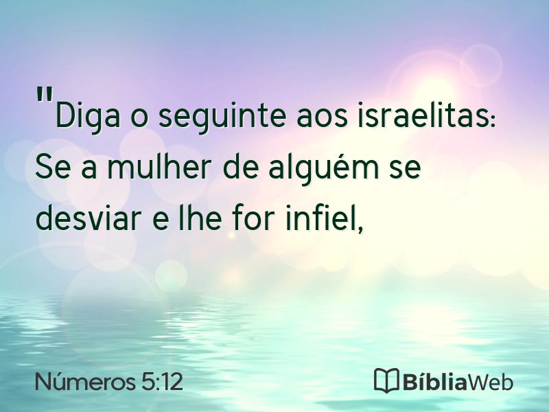 Números 5:12 em imagem para compartilhar