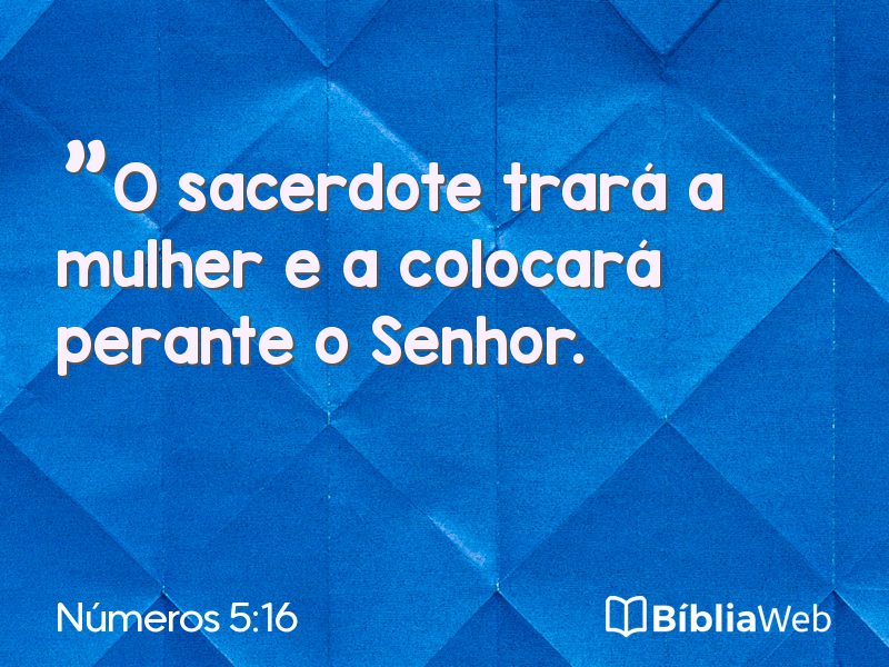 Números 5:16 em imagem para compartilhar