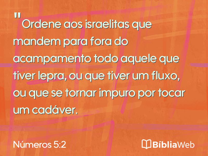 Números 5:2 em imagem para compartilhar