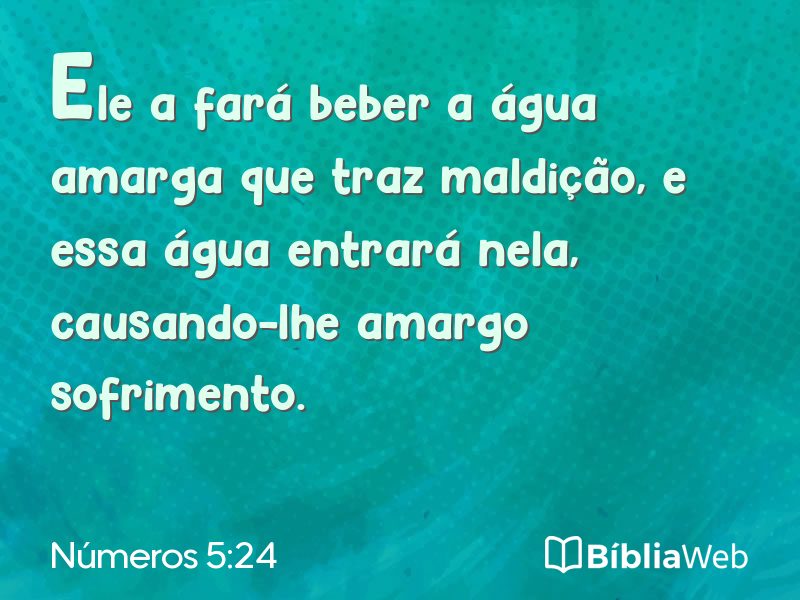 Números 5:24 em imagem para compartilhar