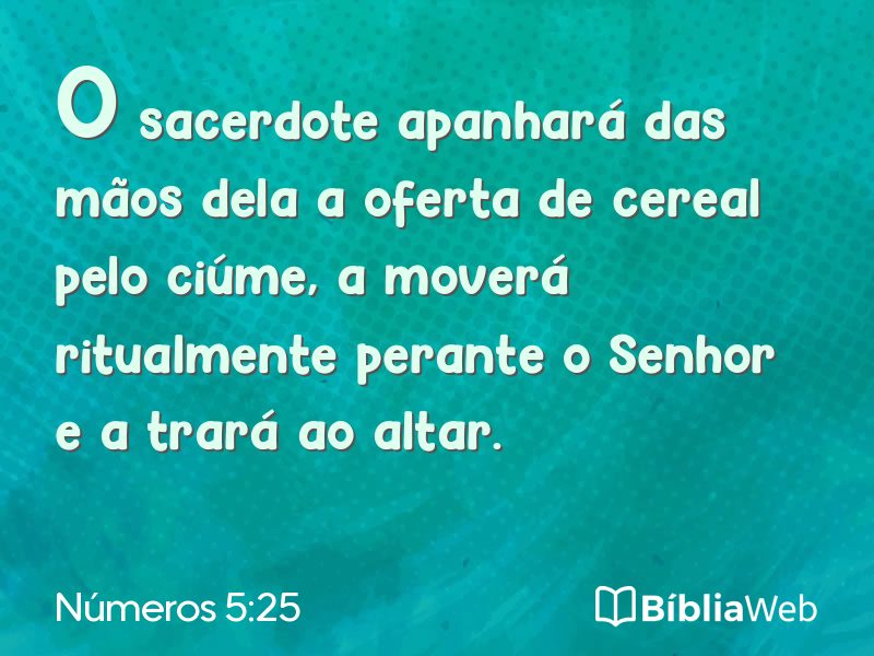 Números 5:25 em imagem para compartilhar