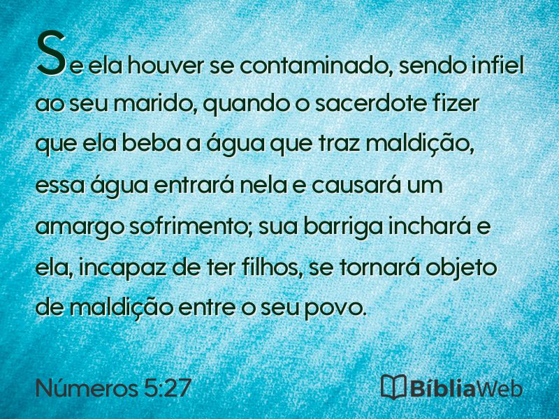 Números 5:27 em imagem para compartilhar