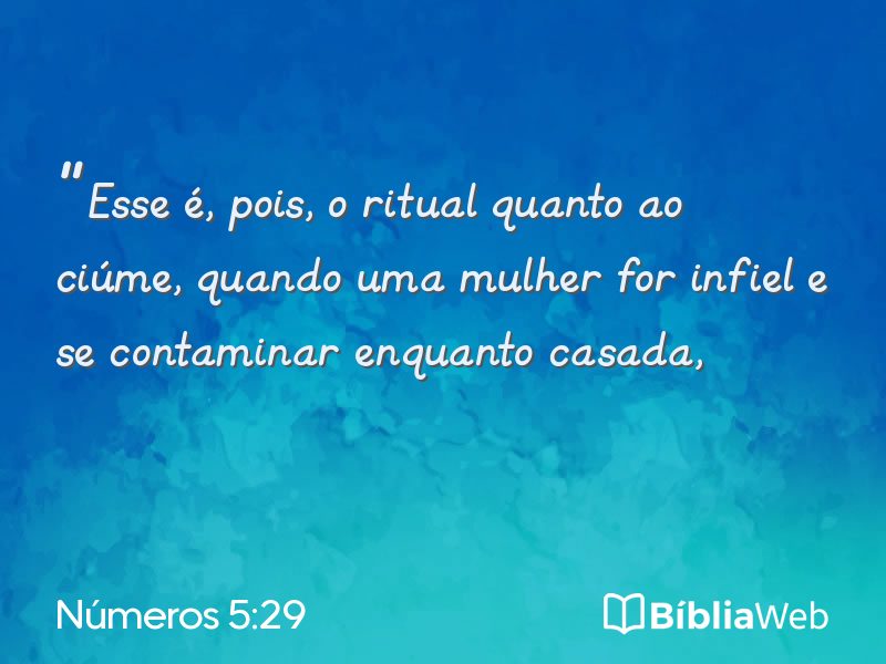 Números 5:29 em imagem para compartilhar