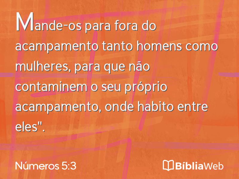 Números 5:3 em imagem para compartilhar