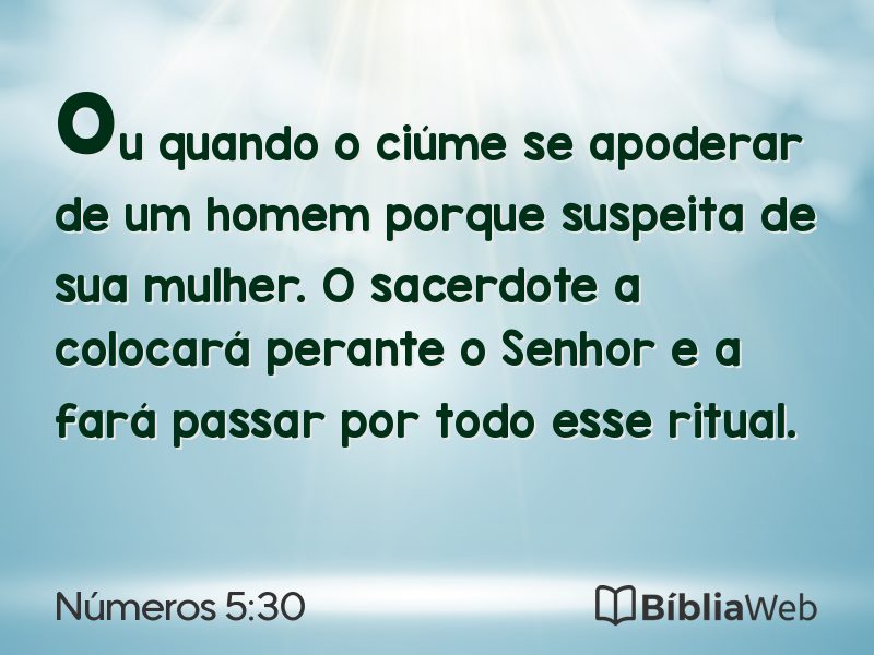 Números 5:30 em imagem para compartilhar