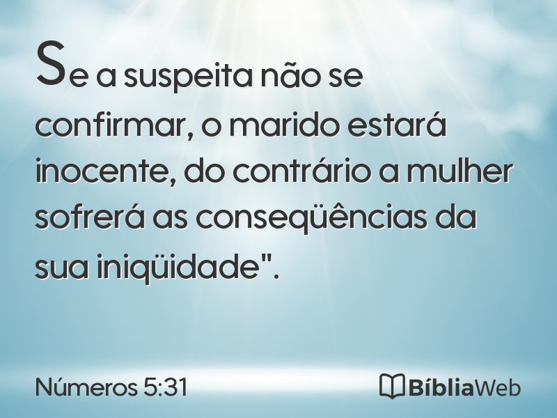 Números 5:31 em imagem para compartilhar