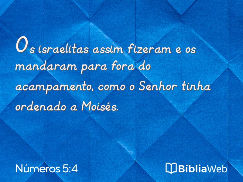 Números 5:4 em imagem para compartilhar