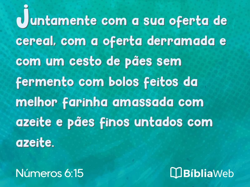 Números 6:15 em imagem para compartilhar