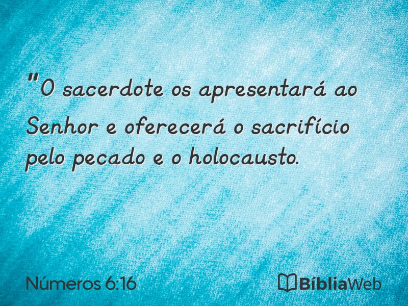 Números 6:16 em imagem para compartilhar