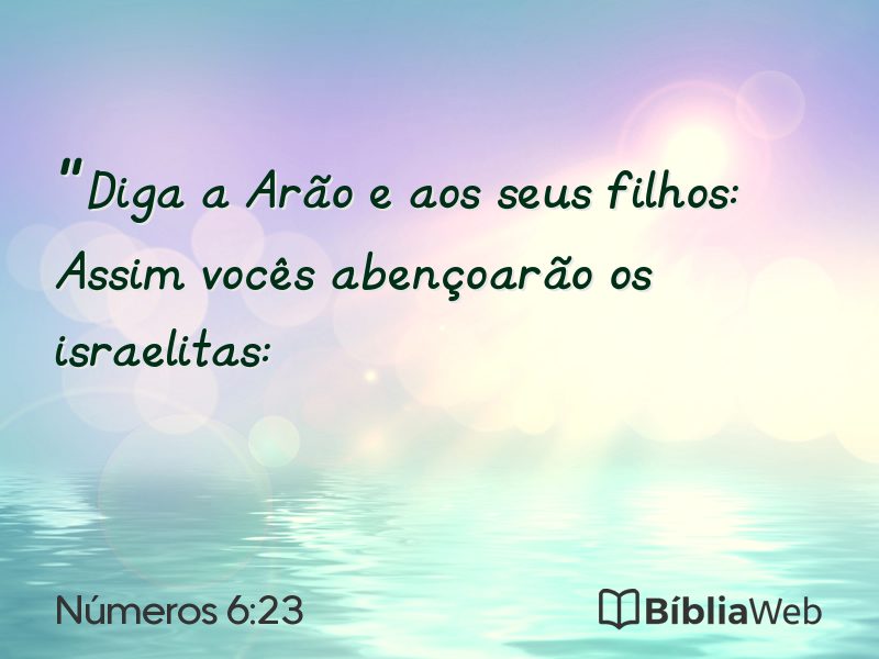 Números 6:23 em imagem para compartilhar