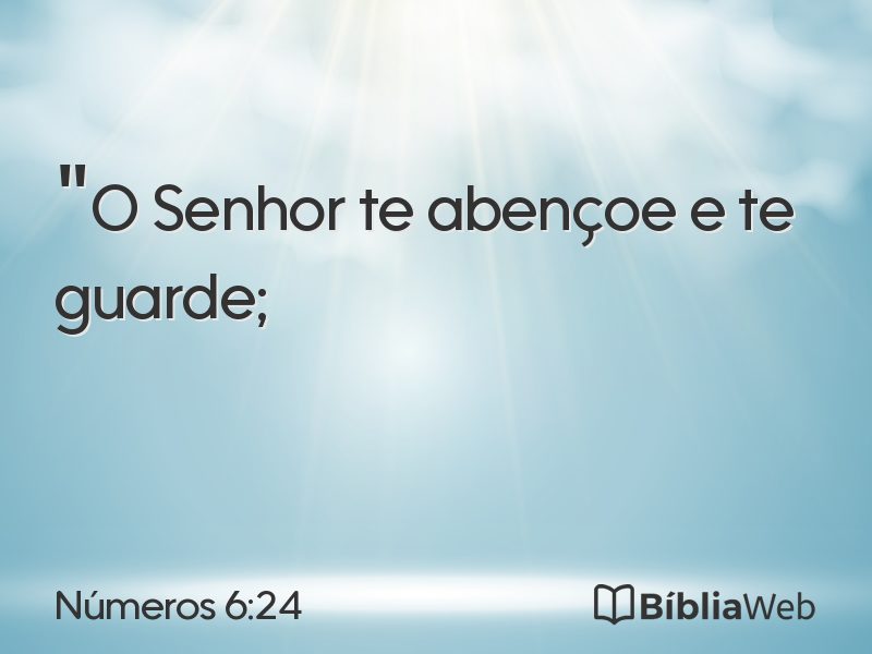 Números 6:24 em imagem para compartilhar