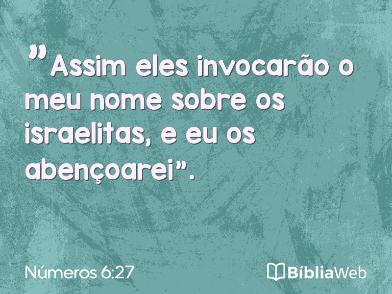 Números 6:27 em imagem para compartilhar