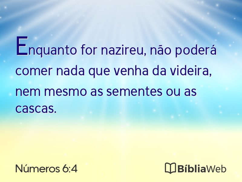 Números 6:4 em imagem para compartilhar