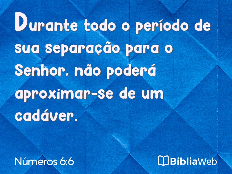 Números 6:6 em imagem para compartilhar