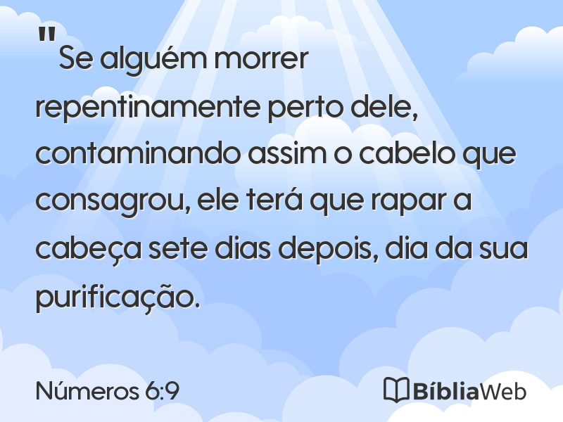 Números 6:9 em imagem para compartilhar