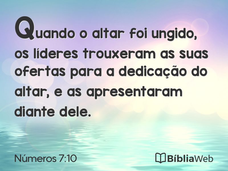 Números 7:10 em imagem para compartilhar
