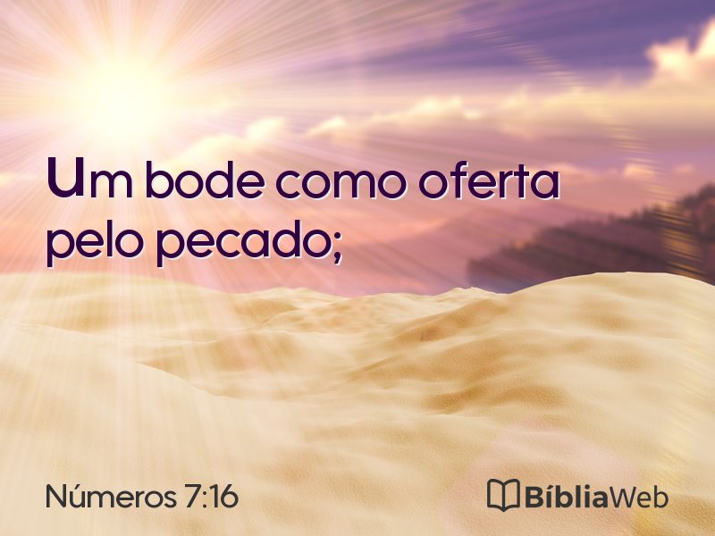 Números 7:16 em imagem para compartilhar