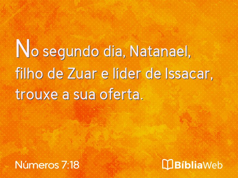 Números 7:18 em imagem para compartilhar