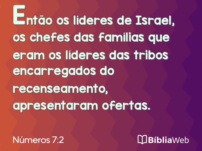 Números 7:2 em imagem para compartilhar
