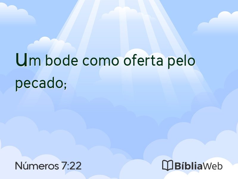 Números 7:22 em imagem para compartilhar