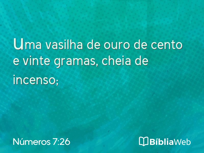 Números 7:26 em imagem para compartilhar