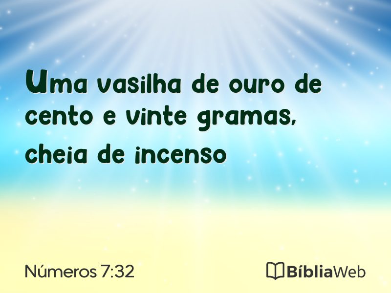 Números 7:32 em imagem para compartilhar