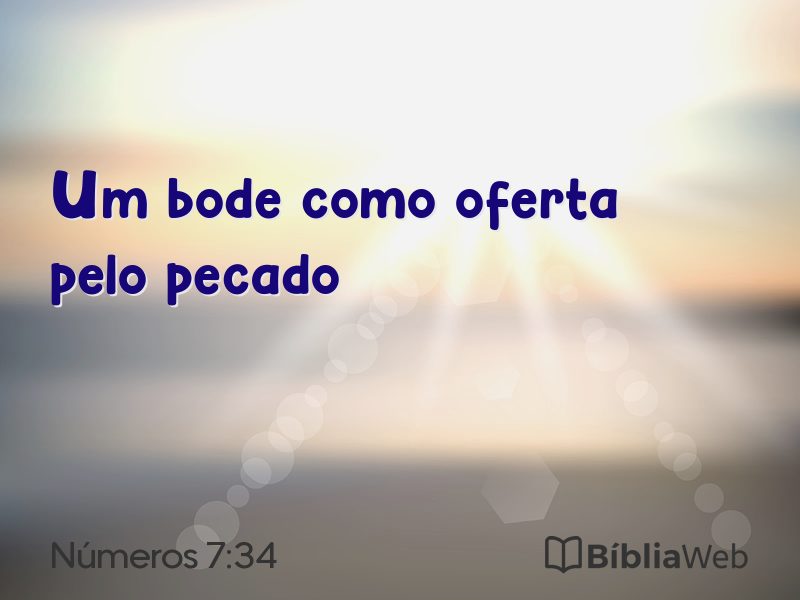 Números 7:34 em imagem para compartilhar