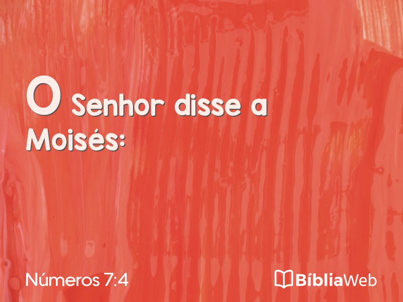 Números 7:4 em imagem para compartilhar