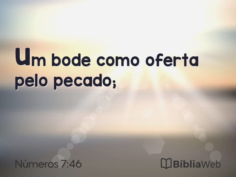 Números 7:46 em imagem para compartilhar