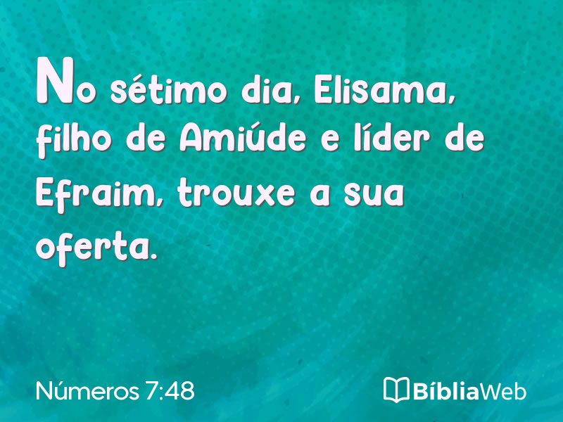 Números 7:48 em imagem para compartilhar