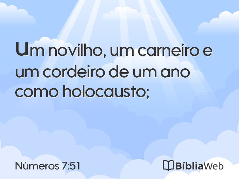 Números 7:51 em imagem para compartilhar