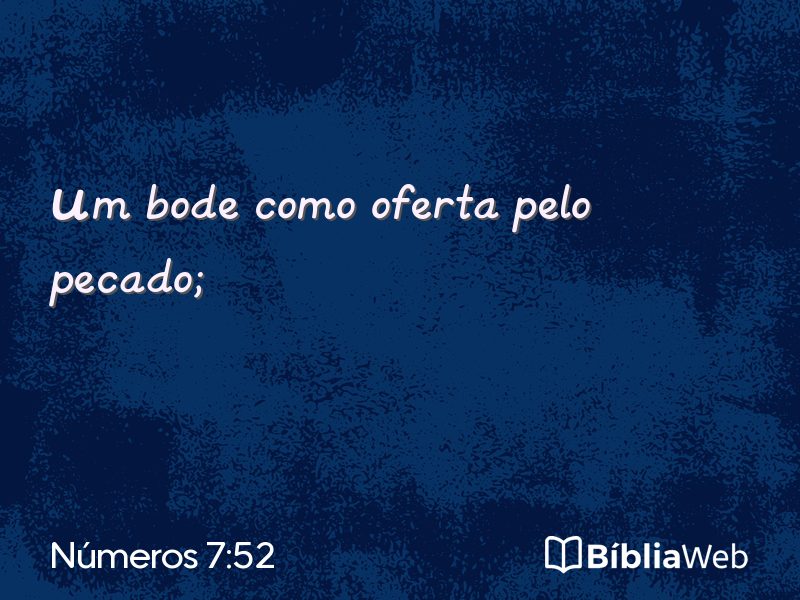Números 7:52 em imagem para compartilhar
