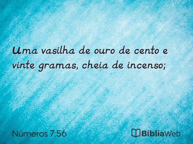 Números 7:56 em imagem para compartilhar