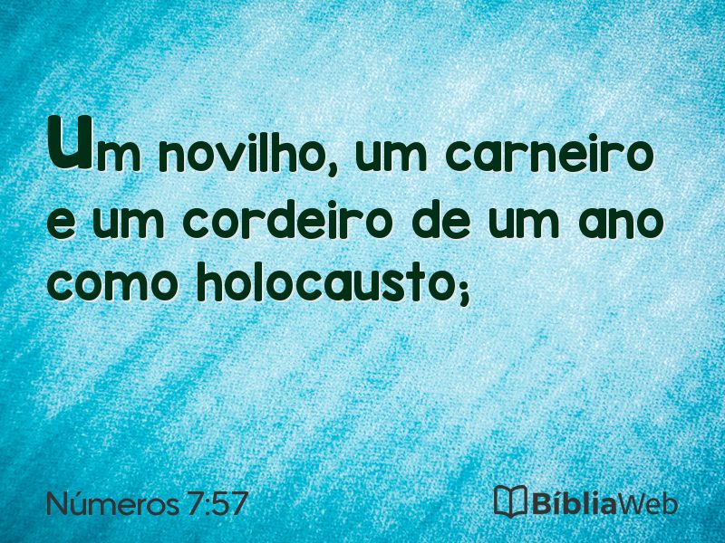 Números 7:57 em imagem para compartilhar