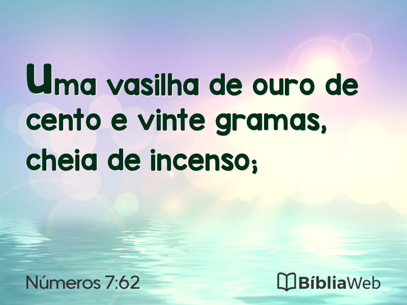 Números 7:62 em imagem para compartilhar