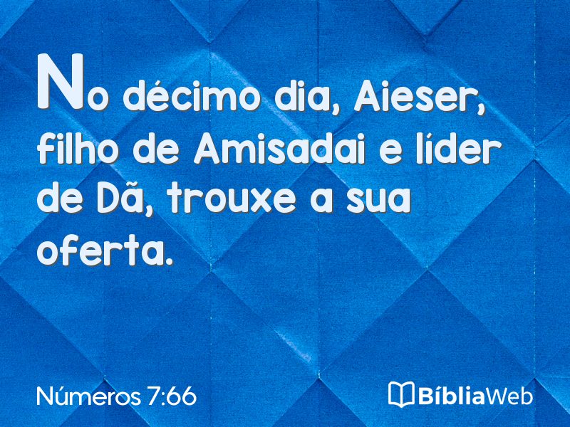 Números 7:66 em imagem para compartilhar