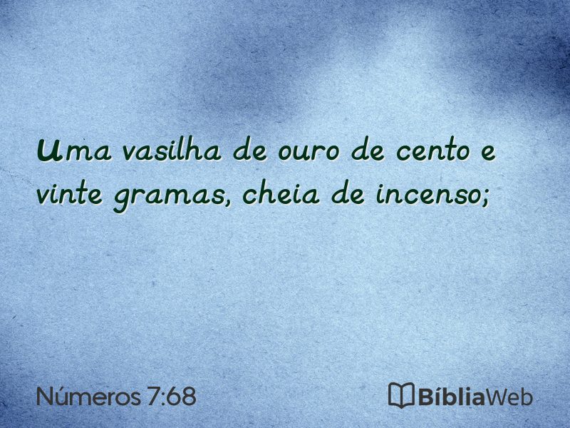 Números 7:68 em imagem para compartilhar