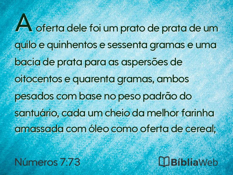 Números 7:73 em imagem para compartilhar