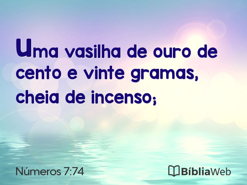 Números 7:74 em imagem para compartilhar