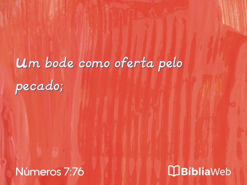 Números 7:76 em imagem para compartilhar