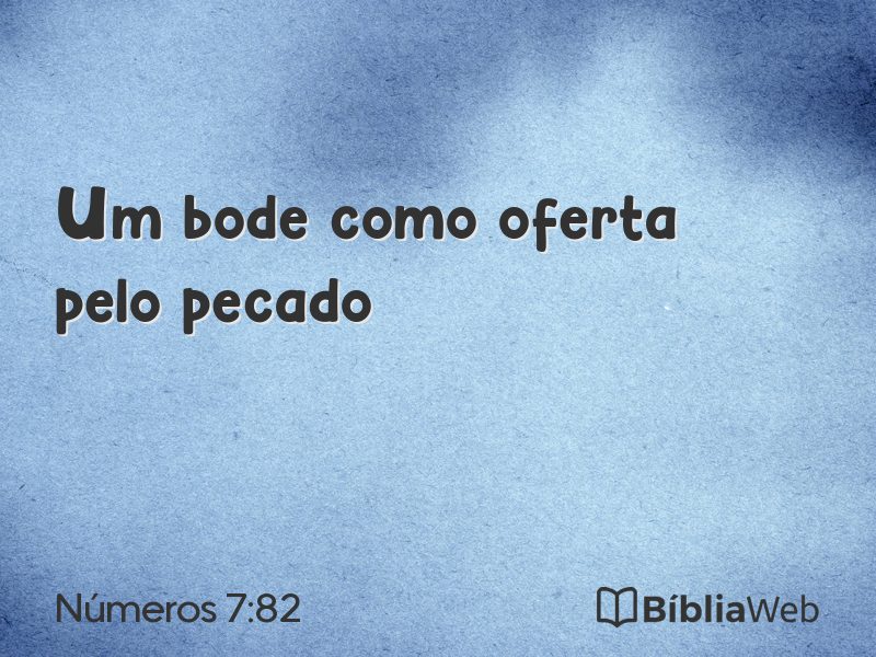 Números 7:82 em imagem para compartilhar