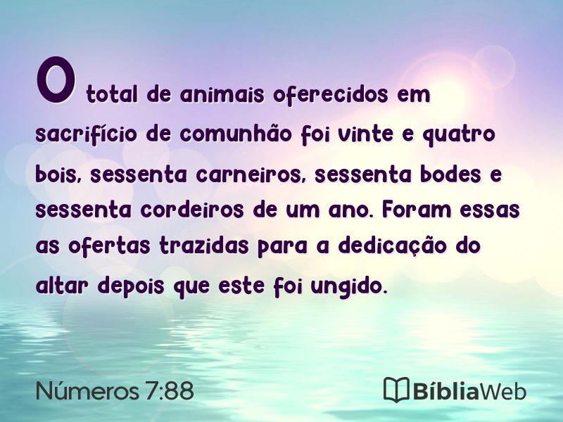 Números 7:88 em imagem para compartilhar