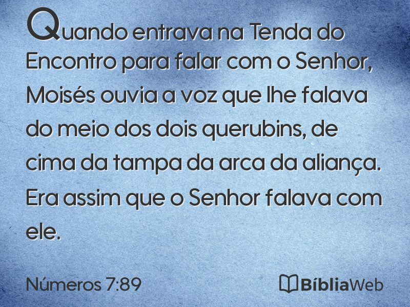 Números 7:89 em imagem para compartilhar