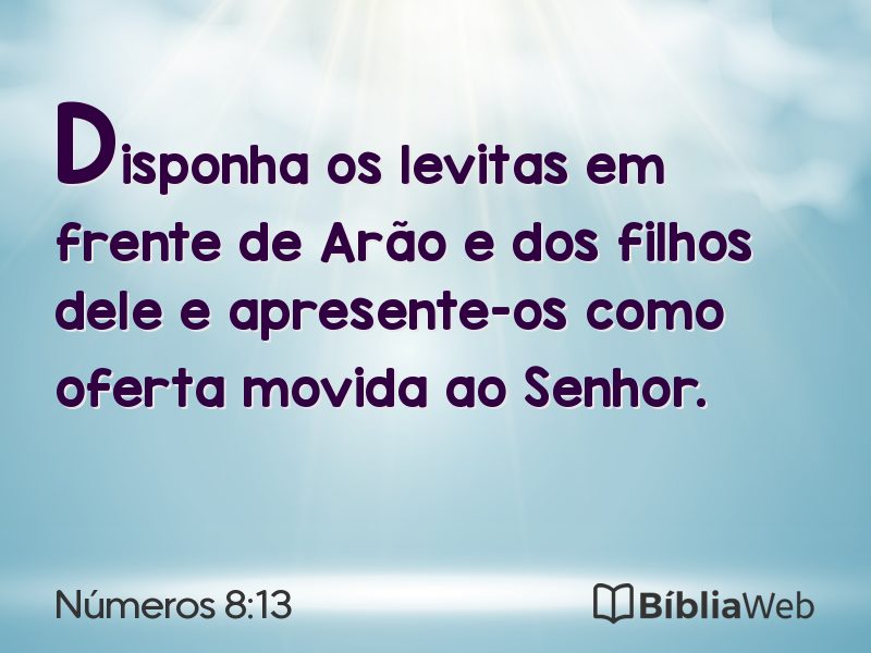 Números 8:13 em imagem para compartilhar