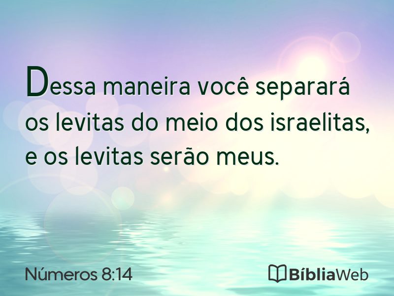Números 8:14 em imagem para compartilhar