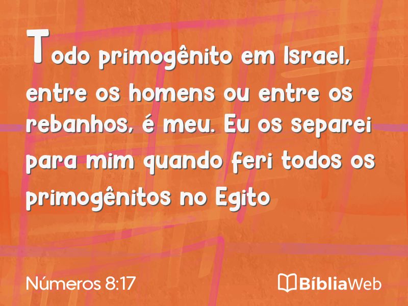 Números 8:17 em imagem para compartilhar