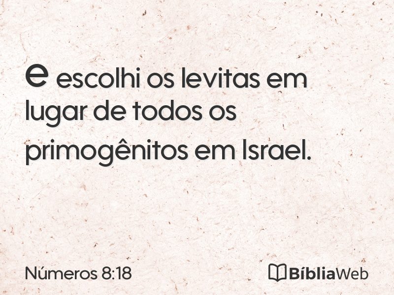 Números 8:18 em imagem para compartilhar