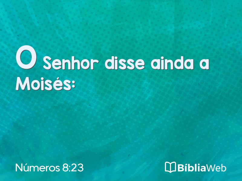 Números 8:23 em imagem para compartilhar